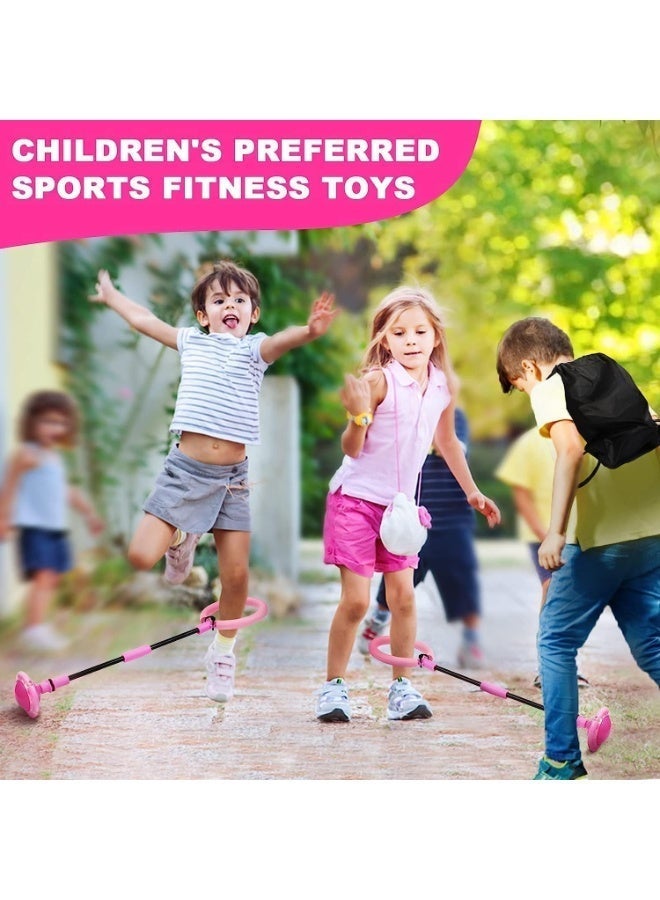 تخطي الكرة ، الكرة المتأرجحة ذات العجلة الفلاش القابلة للطي المحمولة ، ألعاب الأطفال للبنات الأولاد لتخطي ذلك ، ألعاب اللياقة البدنية الرياضية للأطفال البالغين. هدايا للأم النساء البنات لعب عمر 5-10 سنوات - Image 3